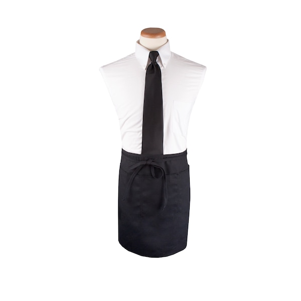 Ritz Chef's LineExtra-Waist Apron (3 pockets + pen pocket) 26x18.5 Black - CL3PWACELBK-1