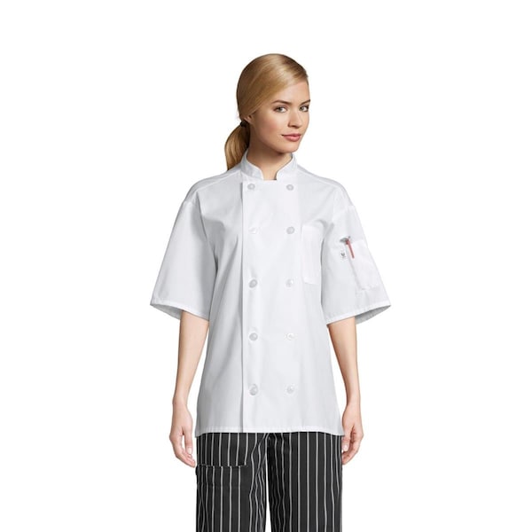 Uncommon Threads Unisex Specialist Pro Vent Chef Coat with Mesh, White - Extra Small - 0421P-2501