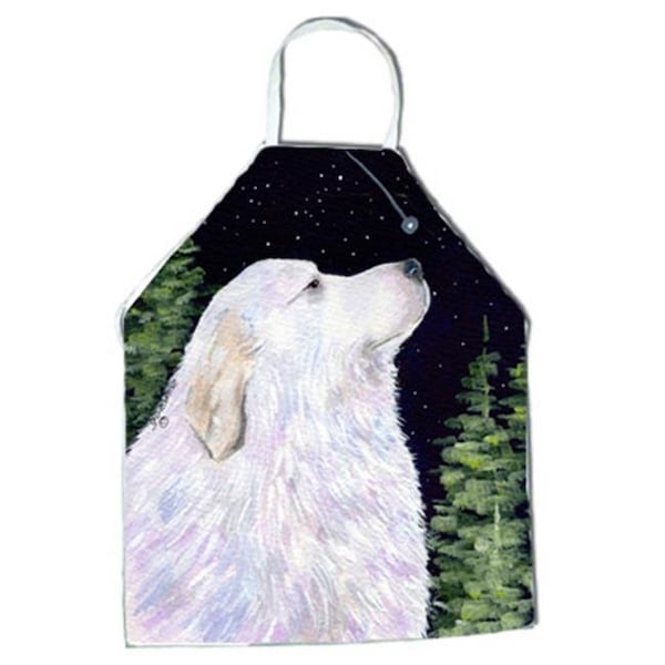 Carolines Treasures Carolines Treasures SS8470APRON Starry Night Great Pyrenees Apron - 27 x 31 in. - SS8470APRON