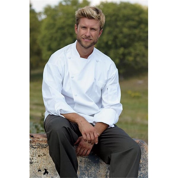 Nathan Caleb Barbados Chef Coat in White - Small - NA141254
