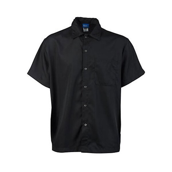 Allpoints Kng 4Xl Cook Shirt Frontsnap, Black - 11424XL