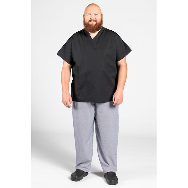 Uncommon Threads V-Neck Utility Shirt  Blk 6XL - 6000-0110