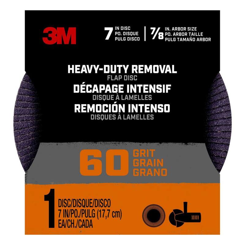 Disco de láminas de remoción pesada de grano 60 de 7 pulgadas (1 paquete)
