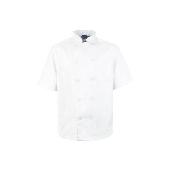 Kng Small Men's White Short Sleeve Chef Coat - 1051S