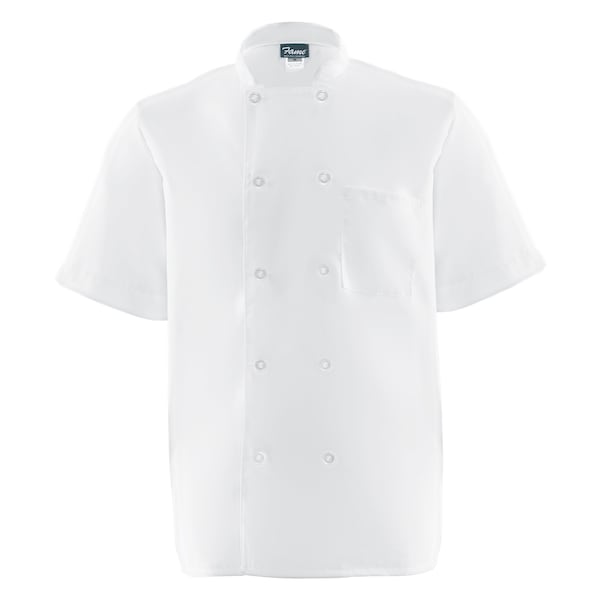 Fame (A Delta Plus Group Company) Chef Coat, Mesh Back, C11PS, S/S, White, SM - 83553