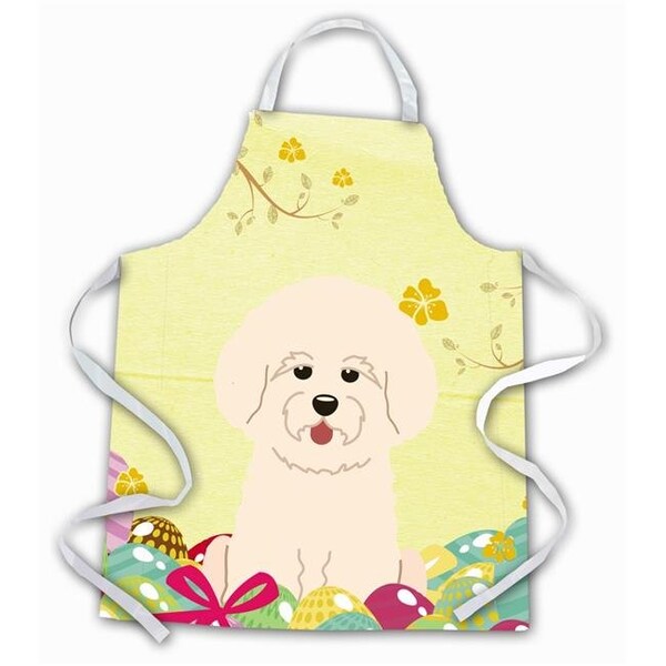 Carolines Treasures Carolines Treasures BB6075APRON Easter Eggs Bichon Frise Apron - BB6075APRON