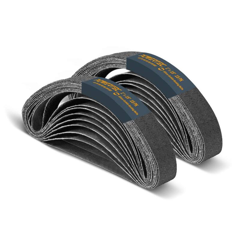 Juego de correas de lija de carburo de silicio de 1 pulgada x 18 pulgadas 120/240/400/600/800/1000 Grits para afilador de herramientas y cuchillos (36 piezas) - 46003-P2