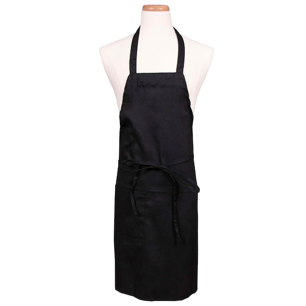 Chef Revival Bib Apron 30x34 Black, PK12 - 601BAC-BK-DZ