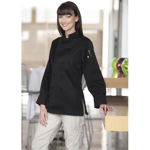 Nathan Caleb Sedona Chef Coat in Black 2XLarge - NA608867