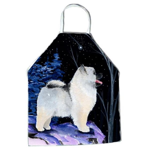 Carolines Treasures Carolines Treasures SS8380APRON Starry Night Keeshond Apron - 27 x 31 in. - SS8380APRON