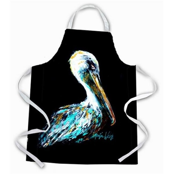 Carolines Treasures Carolines Treasures MW1164APRON Dressed in Black Pelican Apron - MW1164APRON