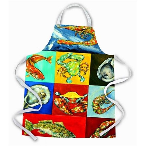 Carolines Treasures Carolines Treasures MW1250APRON Mixed Seafood Apron - MW1250APRON