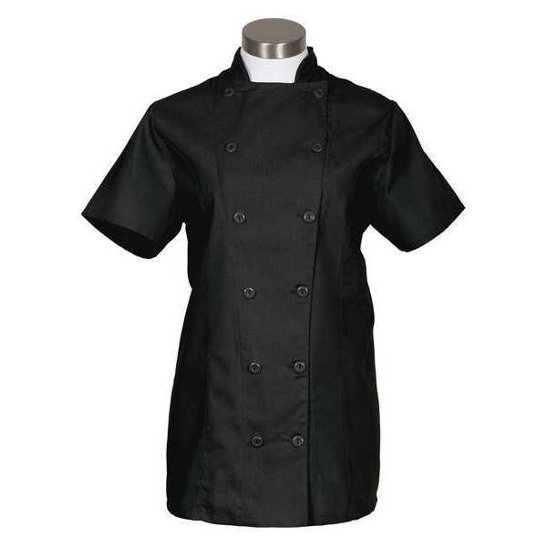 Fame (A Delta Plus Group Company) Chef Coat, Womens, Black, C30, L/S, 2X - 81767