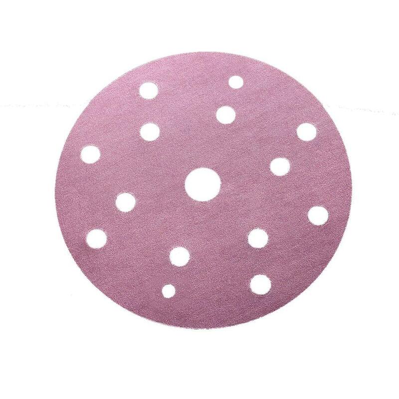 DISCO DE LIJAR DE 6 pulgadas con grano de 40 para 15 orificios con respaldo de gancho y lazo (paquete de 50) - D754629480040