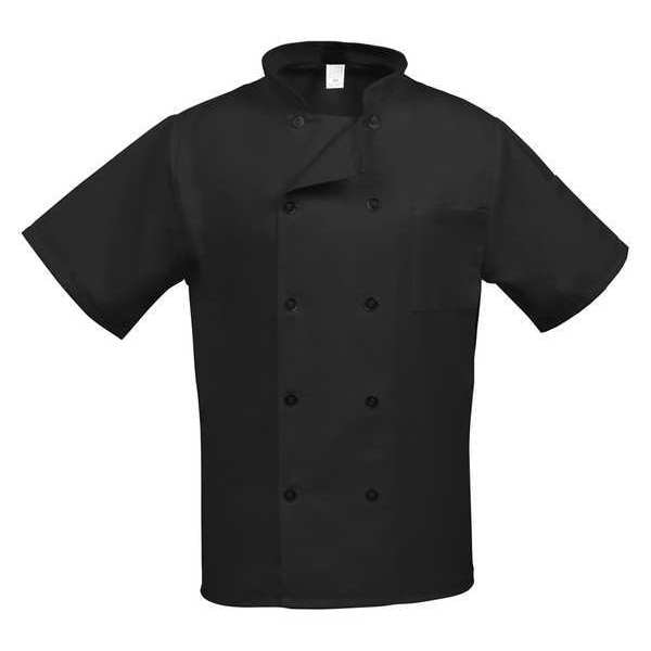 Fame (A Delta Plus Group Company) Chef Coat, Classic Blk, C10PS S/S, MD - 30714