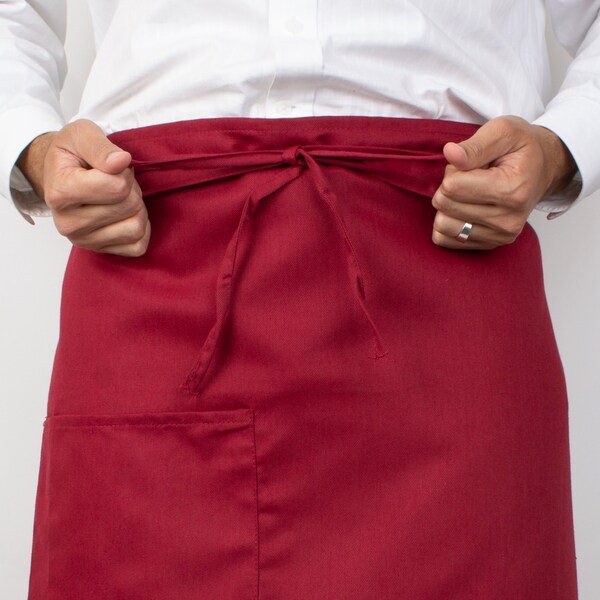 Monarch Bistro Aprons Burgundy, 12PK - BISTROAPR-BUR