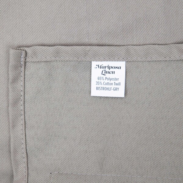 Monarch Half Bistro Aprons  Grey , 12PK - BISTROHLF-GRY