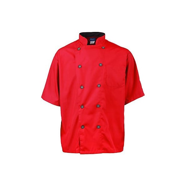 Allpoints Kng Active Chef Coat Xl Mens Red/Slate Ss - 2124RDSLXL