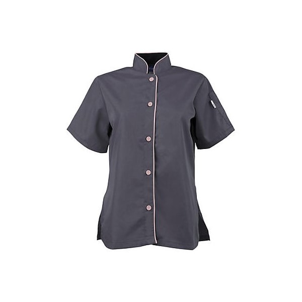 Allpoints Kng Xl Active Chef Shirt Womens Slate/Pink Ss - 2127SLPKXL