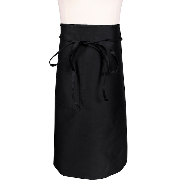 Chef Revival Knife & SteelBistro Apron w/ side pocket - Black - 607BA-BK