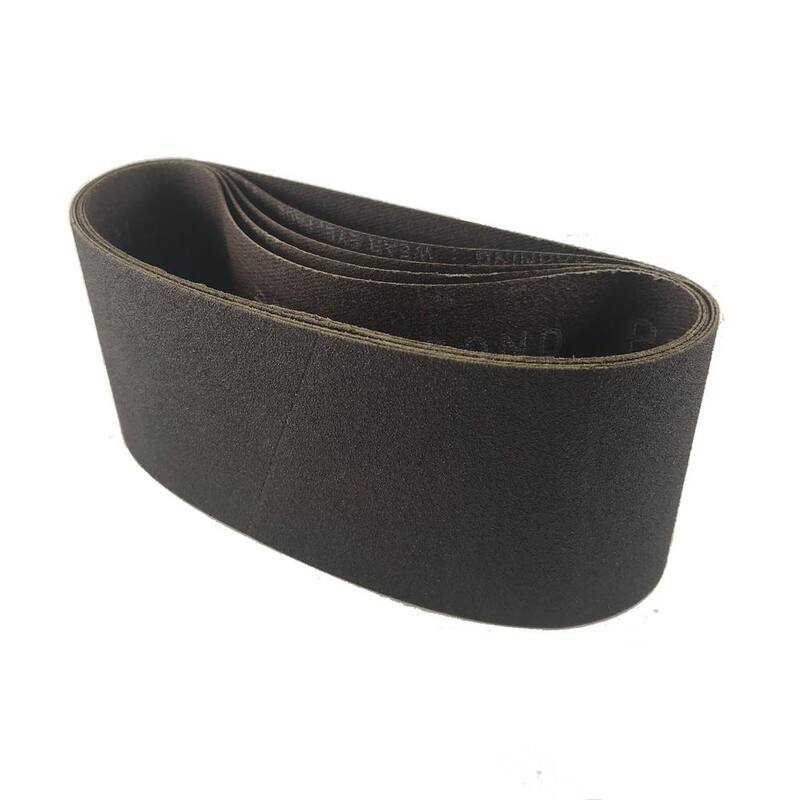 Bandas portátiles de lijado Sungold Abrasives de óxido de aluminio X-Weight Premium de 2-1/2 pulgadas x 14 pulgadas, grano 600 (paquete de 5) - 65019