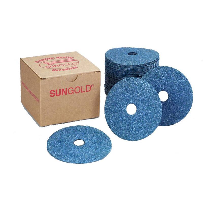 Discos abrasivos de fibra de resina de circonia de 60 grados con centro de 7/8 pulgadas y 7 pulgadas (paquete de 25) - 137056