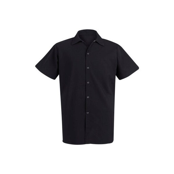 Vf Imagewear Chef Designs Spun Polyester Long Cook Shirt, Black, Spun Polyester, 2XL - 5035BKSSXXL