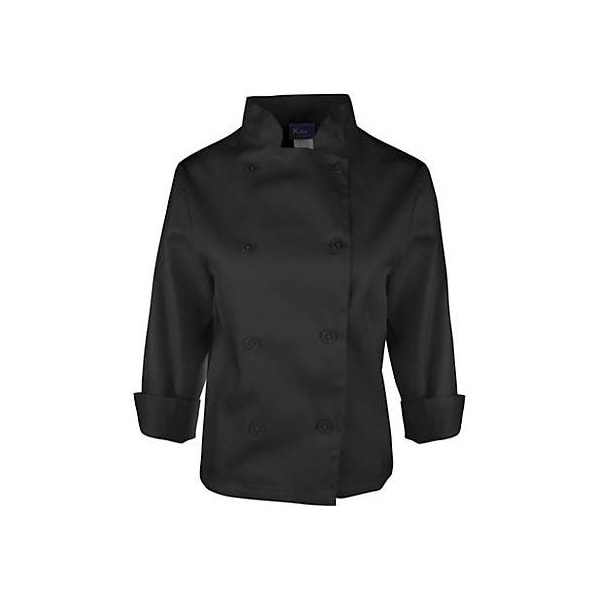 Kng M Childs Black Chef Coat - 2136BLKKM