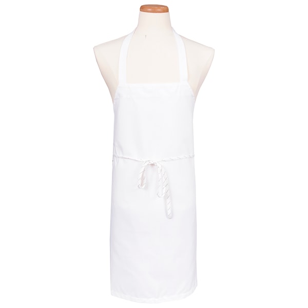 Chef Revival Chef 24/7Bib Apron 28" x 34" - No Pockets - White - 600PS-NP