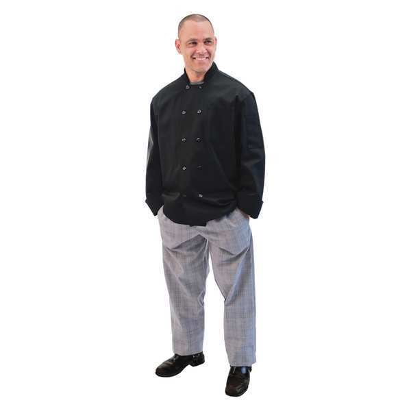 Fame (A Delta Plus Group Company) Chef Coat, Mesh Back, Black, C11 L/S, 6X - 83112