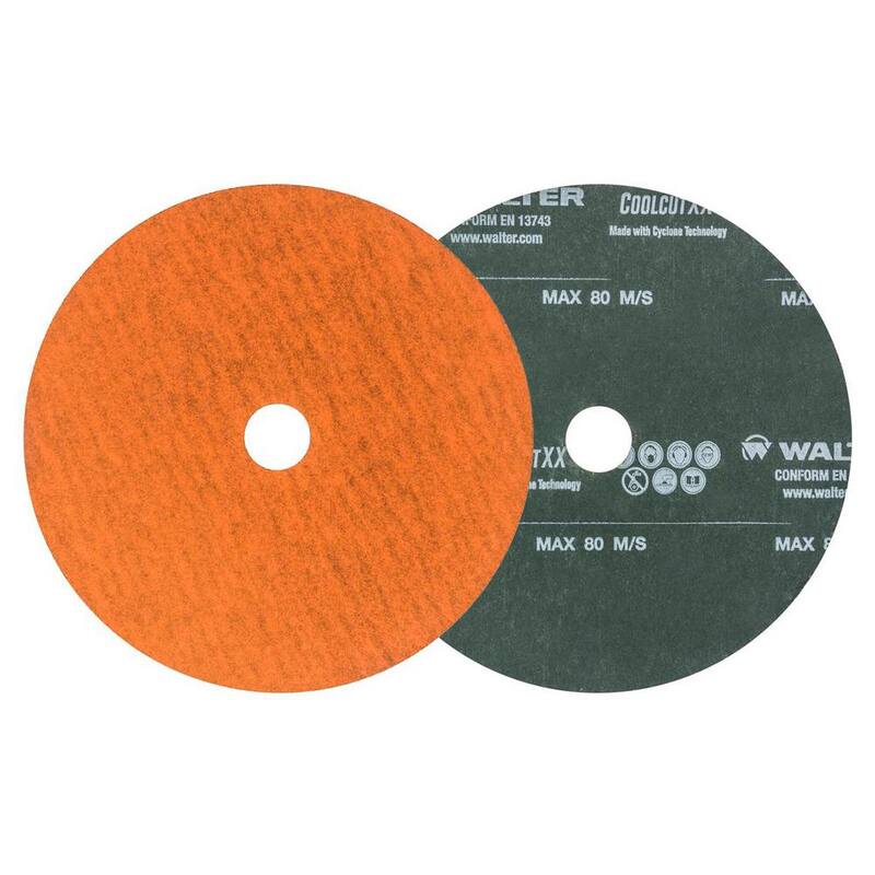 WALTER SURFACE TECHNOLOGIES COOLCUT XX 4.5 pulgadas x 5/8-11 pulgadas Arbor GR36, Discos de lijado, Cambio rápido (Paquete de 25) - 15X473