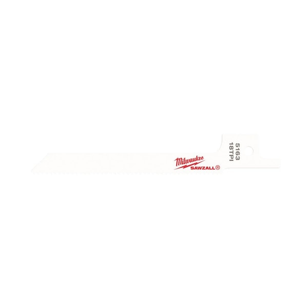 Milwaukee Tool SUPER SAWZALL Reciprocating Saw Blade, 3 5/8 Inch L, 65 T - 48-00-5163