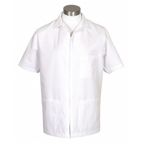Fame (A Delta Plus Group Company) Smock, Zipper, White, K74, 3XL - 81786