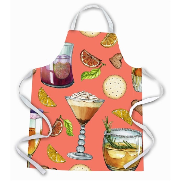 Carolines Treasures Drinks and Cocktails Salmon Apron - BB5201APRON