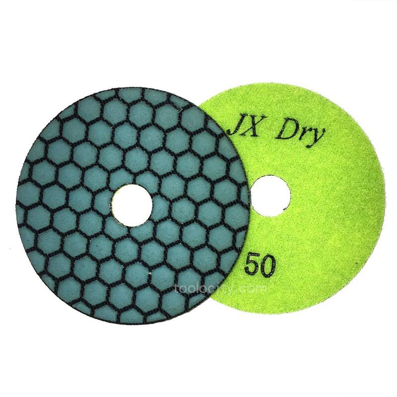 Almohadillas/Discos de Pulido de Diamante en Seco de 4 pulgadas y 50 Granos - 4JXDRY0050