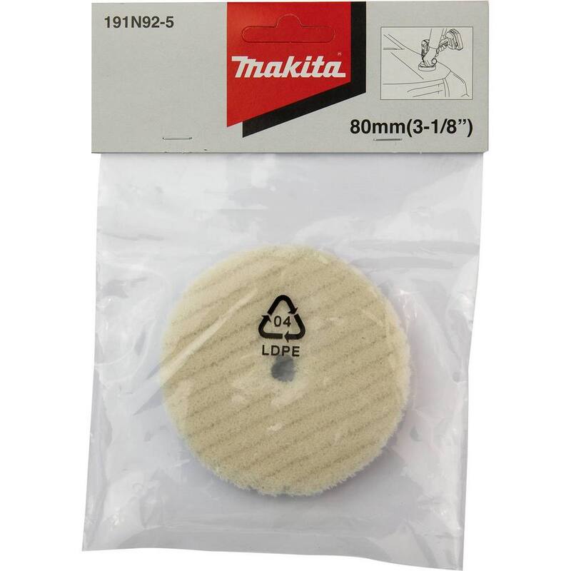Makita 3 pulgadas Hook and Loop Almohadilla de corte de lana de pelo corto - 191N92-5