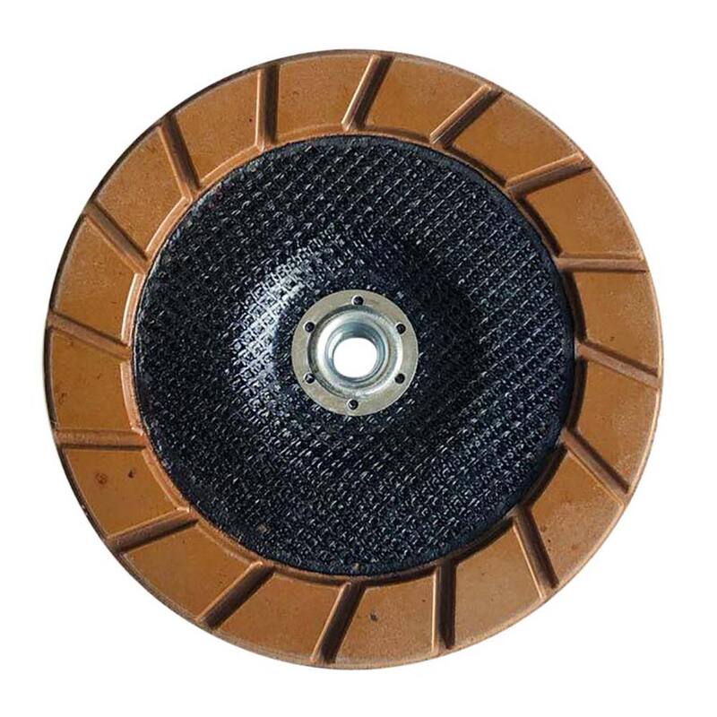 Ruedas de molienda transicionales de 7 pulgadas para pulido de concreto, #100 granos, enlace cerámico, 5/8 pulgadas-11.