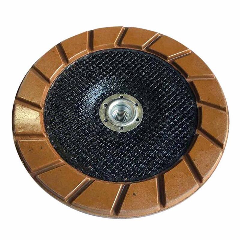 Ruedas de molienda transicionales de 7 pulgadas para pulido de concreto, #100 granos, enlace cerámico, 5/8 pulgadas-11.