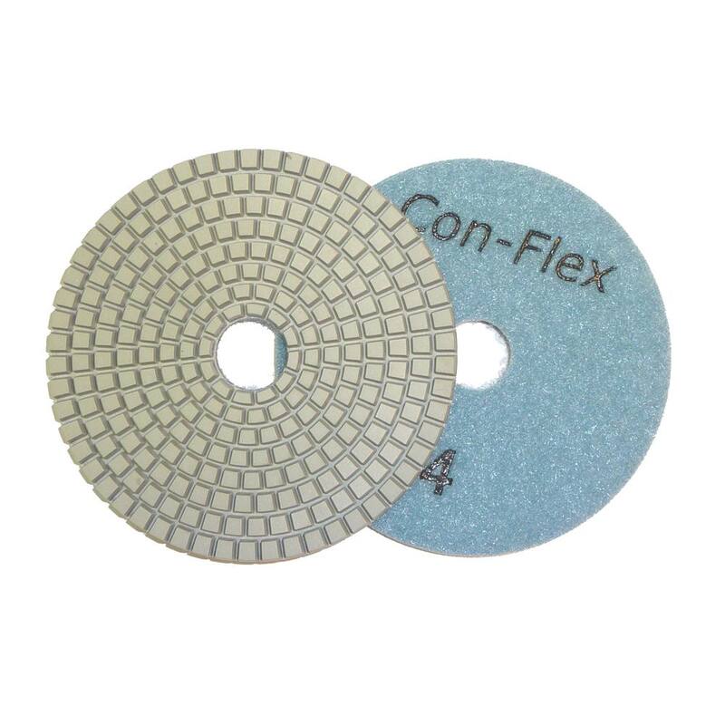 TOC 5 pulgadas Con-Flex 5-Pads de Diamante de 5 Pasos para Concreto 1 cada paso (Juego de 5) con Holder Semirrígido de 5 pulgadas - COFLX05SETB