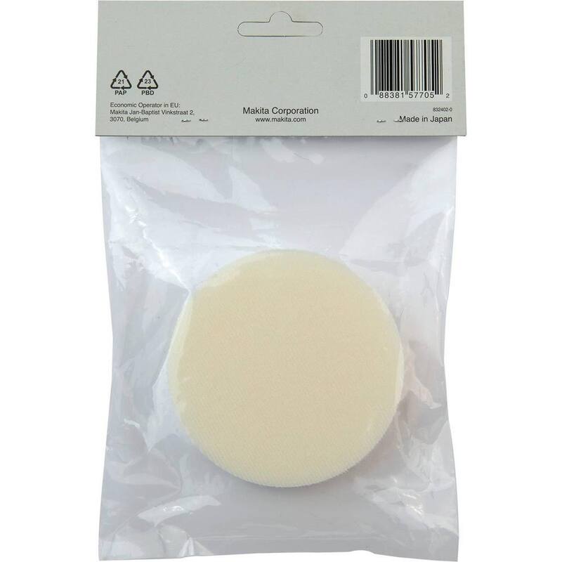 Almohadilla de pulido de espuma con gancho y lazo de 3 pulgadas, color blanco - 191N91-7