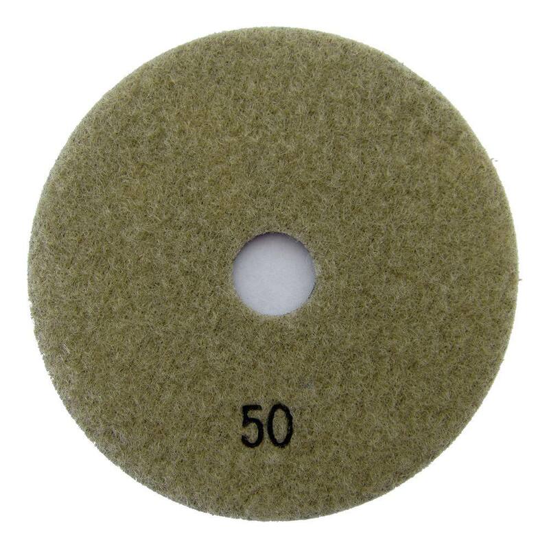 Almohadilla de pulido de diamante en seco de 4 pulgadas, grano #50, para piedra - DPP04-B-50#