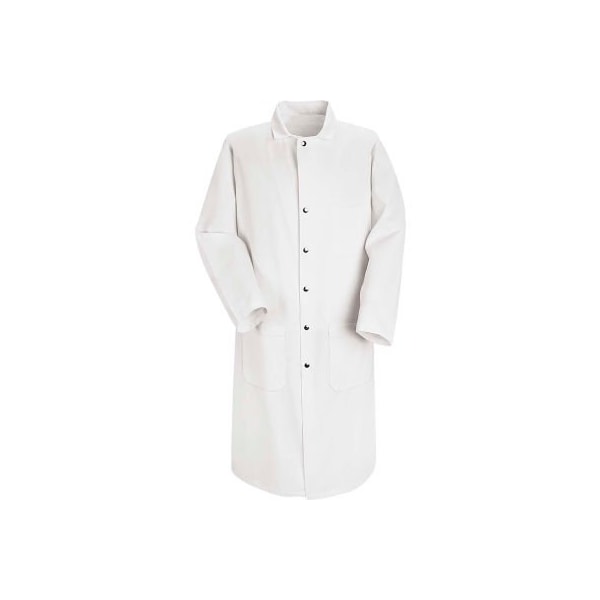 Vf Imagewear Red Kap Full Cut Butcher Coat, White, Polyester/Cotton, M - KT50WHRGM