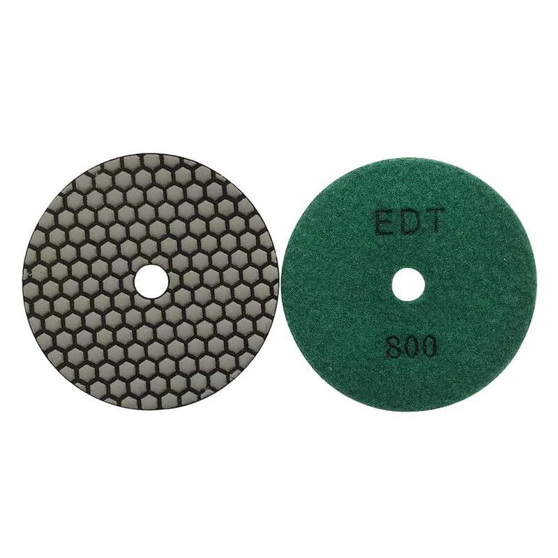 Set de almohadillas de pulido de diamante húmedo de resina blanca de 5 pulgadas con granulometrías de 50, 100, 200, 400 y 800 (5 piezas) - RWS551248_THD