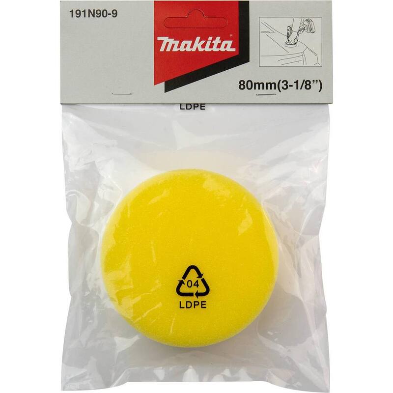 Almohadilla de espuma para pulido Hook and Loop de 3 pulgadas, amarilla - 191N90-9