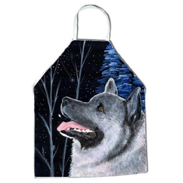 Carolines Treasures Carolines Treasures SS8398APRON Starry Night Norwegian Elkhound Apron - 27 x 31 in. - SS8398APRON