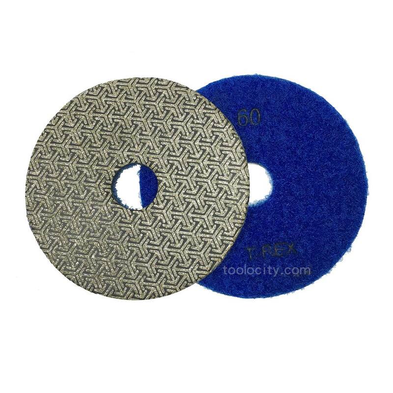 Almohadillas de pulido de diamante electroplateado de 60 mallas y 3 pulgadas T-REX - TEP3060