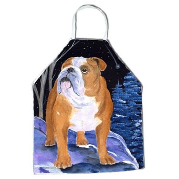 Carolines Treasures Carolines Treasures SS8405APRON Starry Night English Bulldog Apron - 27 x 31 in. - SS8405APRON