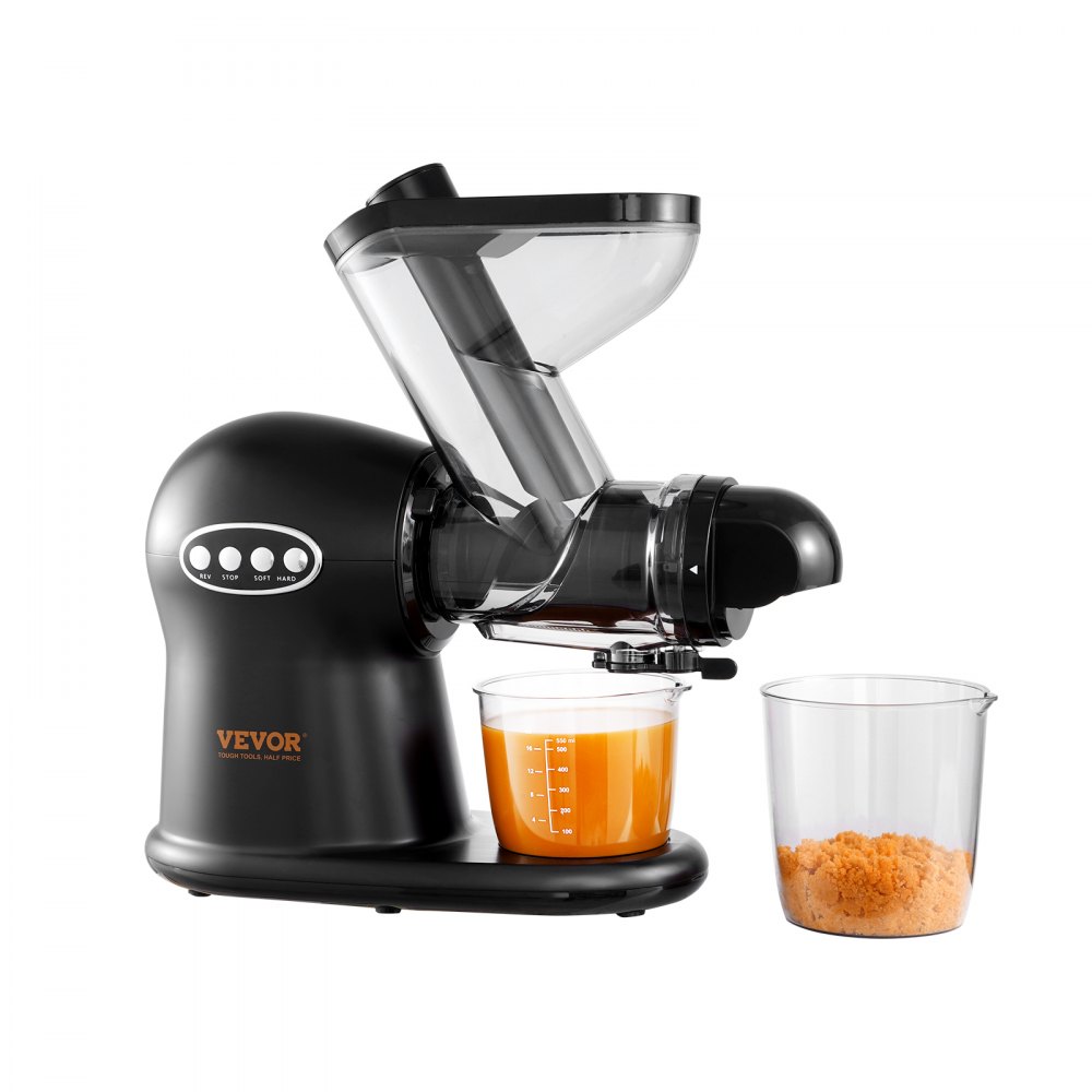 VEVOR Slow Masticating Juicer, 2-Speed Mode Cold Press Juicer Machine with Reverse Function, Quiet Motor Slow Juicer, Juice Extractor Maker Easy to Clean with Brush, for High Nutrient Fruit Vegetable - WSYZJ200WSK6L334XV1