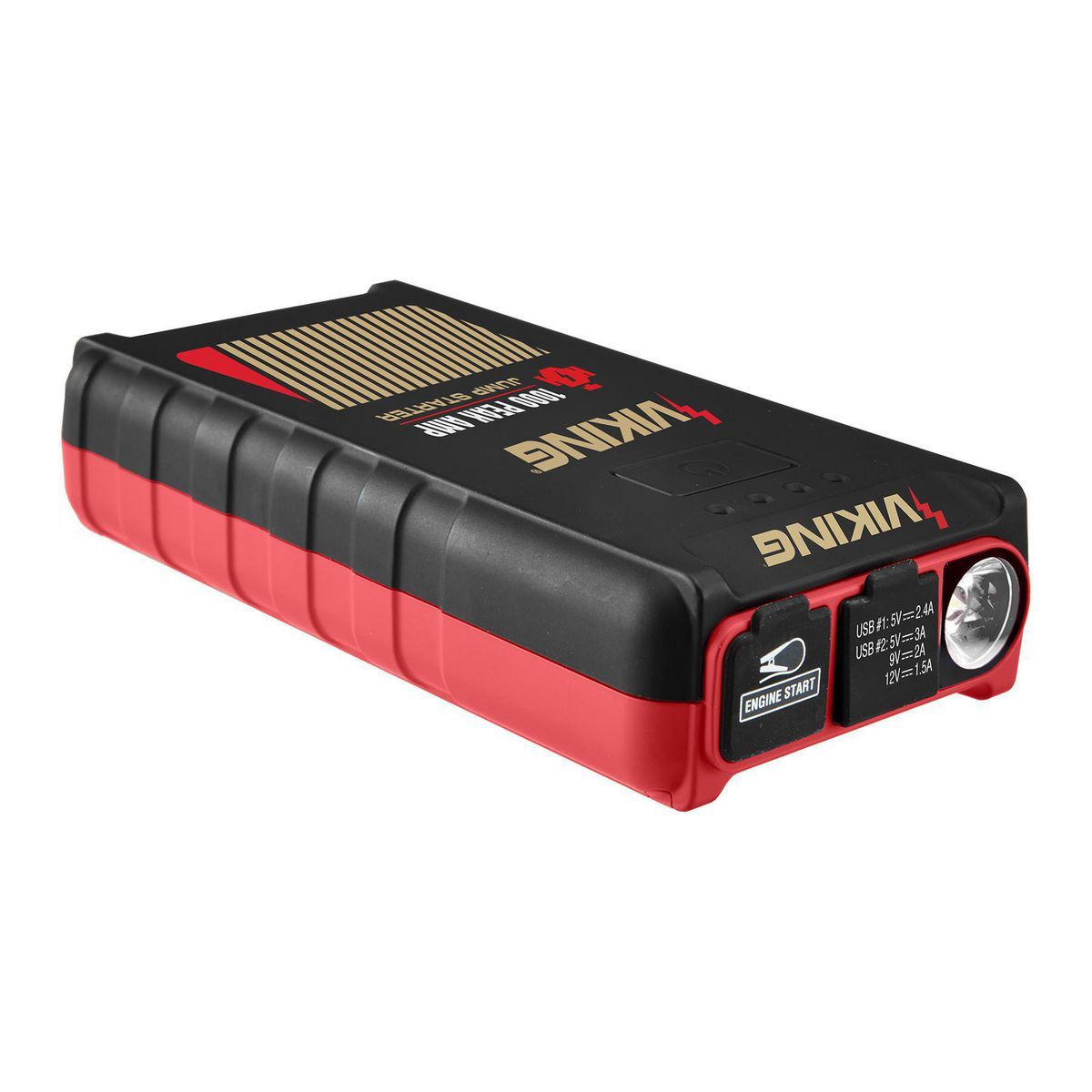Arrancador de batería de litio Viking de 1000 amperios pico y power bank - 59527
