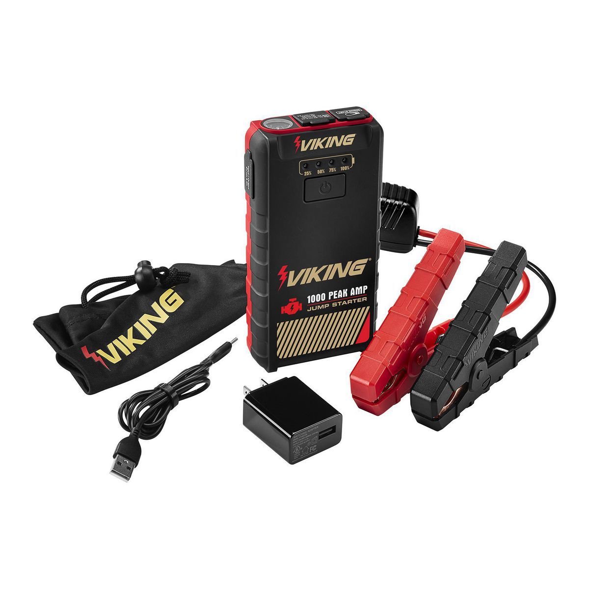 Arrancador de batería de litio Viking de 1000 amperios pico y power bank - 59527